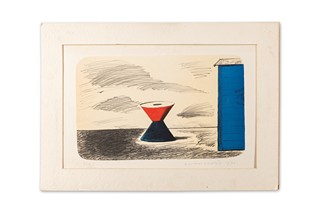 Kamil Lhoták, (1912 – 1990) - Stroj pouště u hangáru