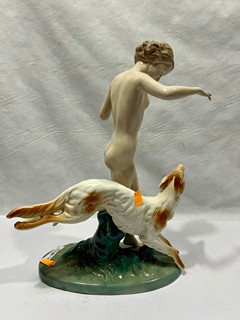 St. porcelánová soška "Diana" od Royal Dux