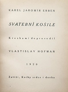 Bibliofilie - K.J. Erben, Svatební košile