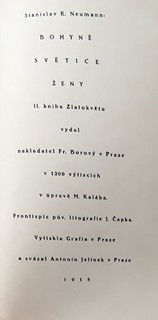 Bibliofilie - S.K. Neumann, Bohyně, Světice, Ženy