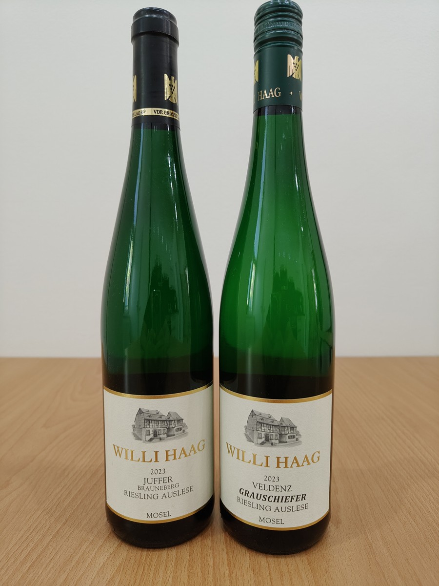 Willi Haag - Brauneberger Juffer Riesling Auslese VDP Grosse Lage 2023 + Veldenz Riesling Grauschiefer Auslese VDP 2023