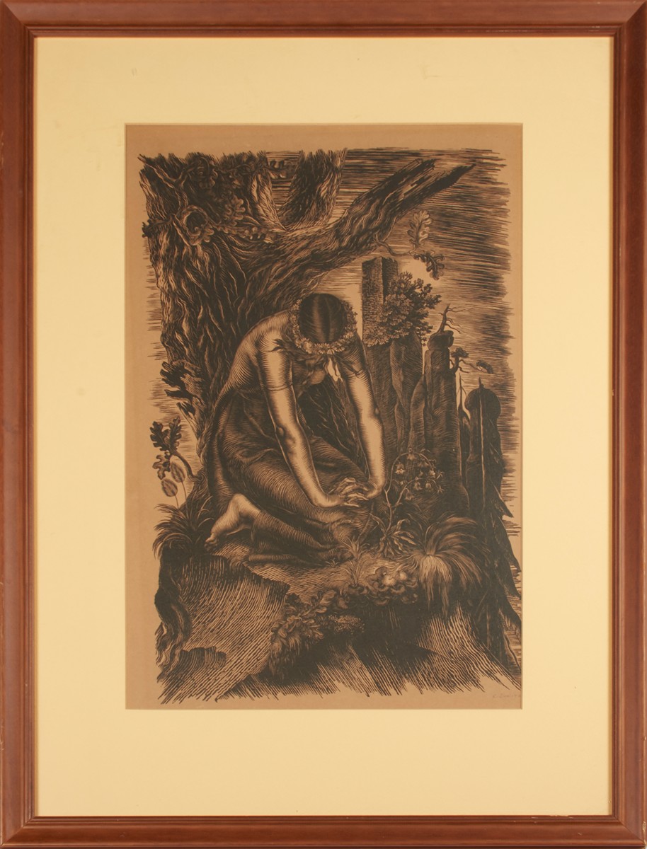 Karel Svolinský (1896-1986) - Klečící dívka