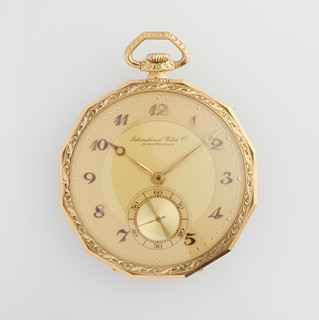 Zlaté art deco kapesní hodinky IWC Schaffhausen
