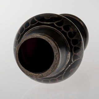 Černá vázička Art Deco
