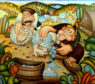 Jan Skorka Lauko - Stříhání ovcí