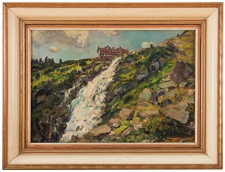 Joža Mikš (1901 - 1966) - Labská bouda a vodopád