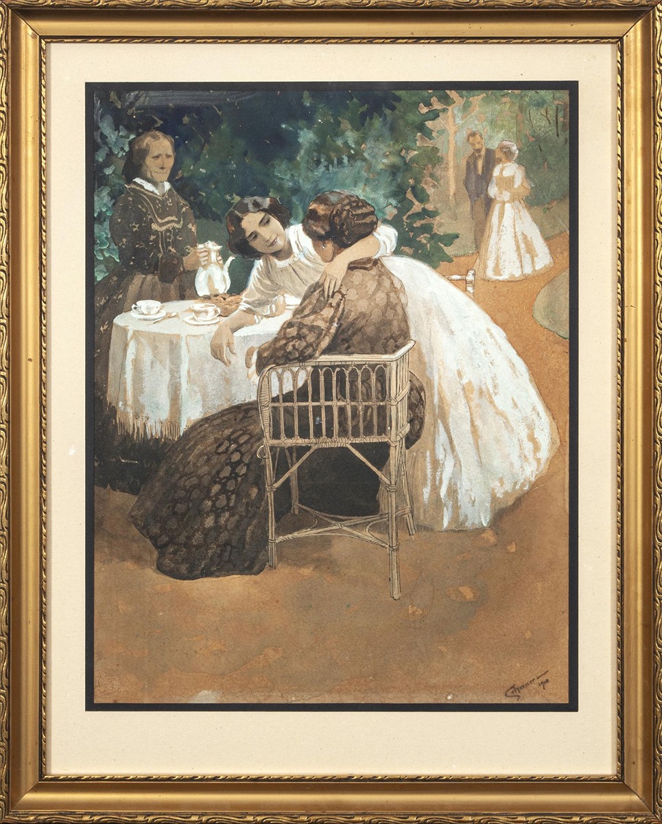 Artuš Scheiner (1863 - 1938) - Odpoledne v zahradě