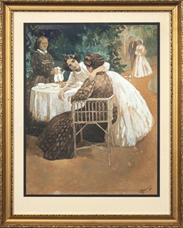 Artuš Scheiner (1863 - 1938) - Odpoledne v zahradě