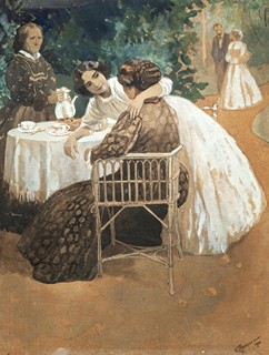 Artuš Scheiner (1863 - 1938) - Odpoledne v zahradě