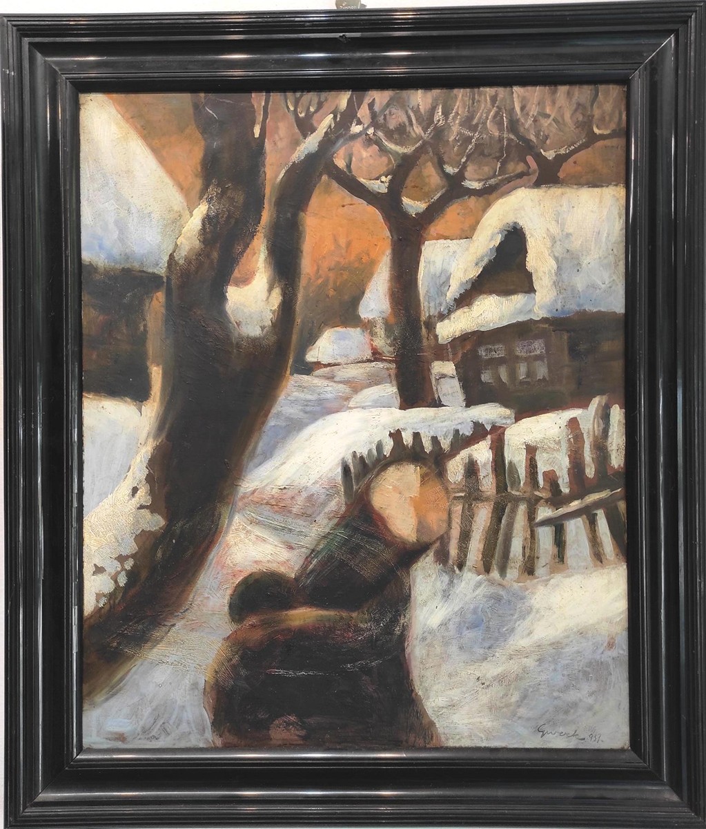 Edmund Gwerk (1895 – 1956) - Zasnežená dedina
