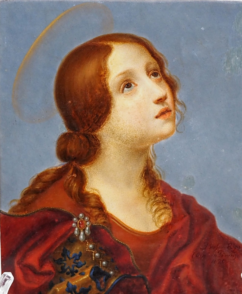 Svatá Kateřina - Malba na slonovině