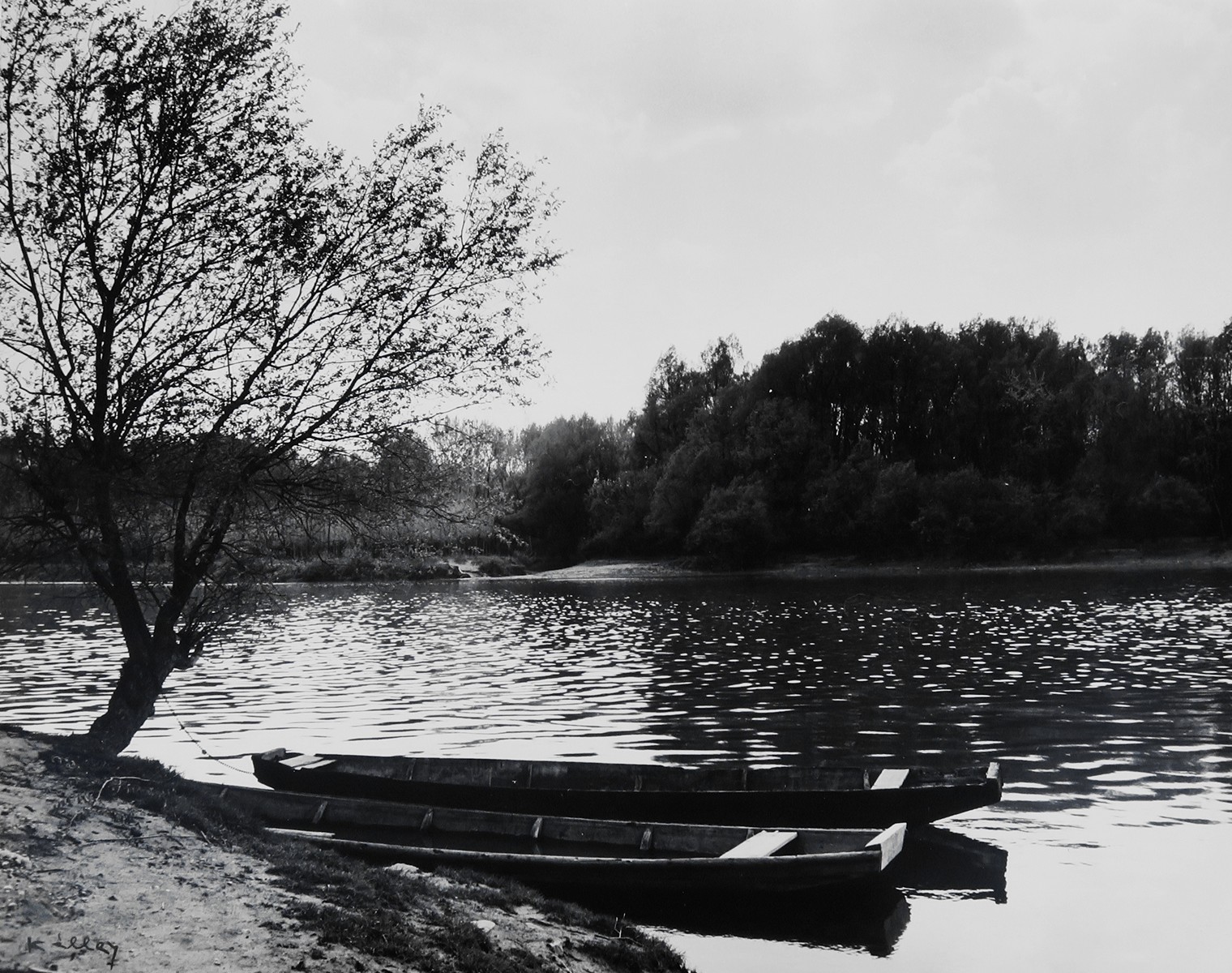 Karol Kállay (1926 - 2012) - Loďky na Váhu