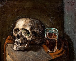 Bedřich Budil (1943) - Zátiší s lebkou