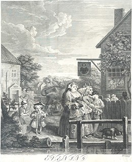 William Hogarth (1697 - 1764) - Večer (Z cyklu Čtyř denních dob)