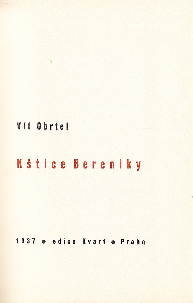 Vít Obrtel (1901 - 1988) - Kštice Bereniky