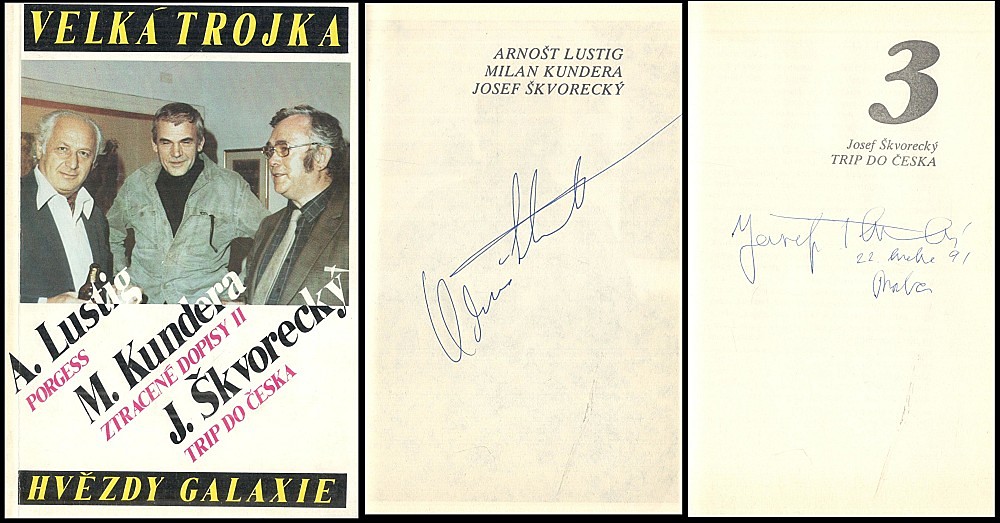 Josef Škvorecký (1924 - 2012) - Velká trojka (A. Lustig, M. Kundera, J. Škvorecký)
