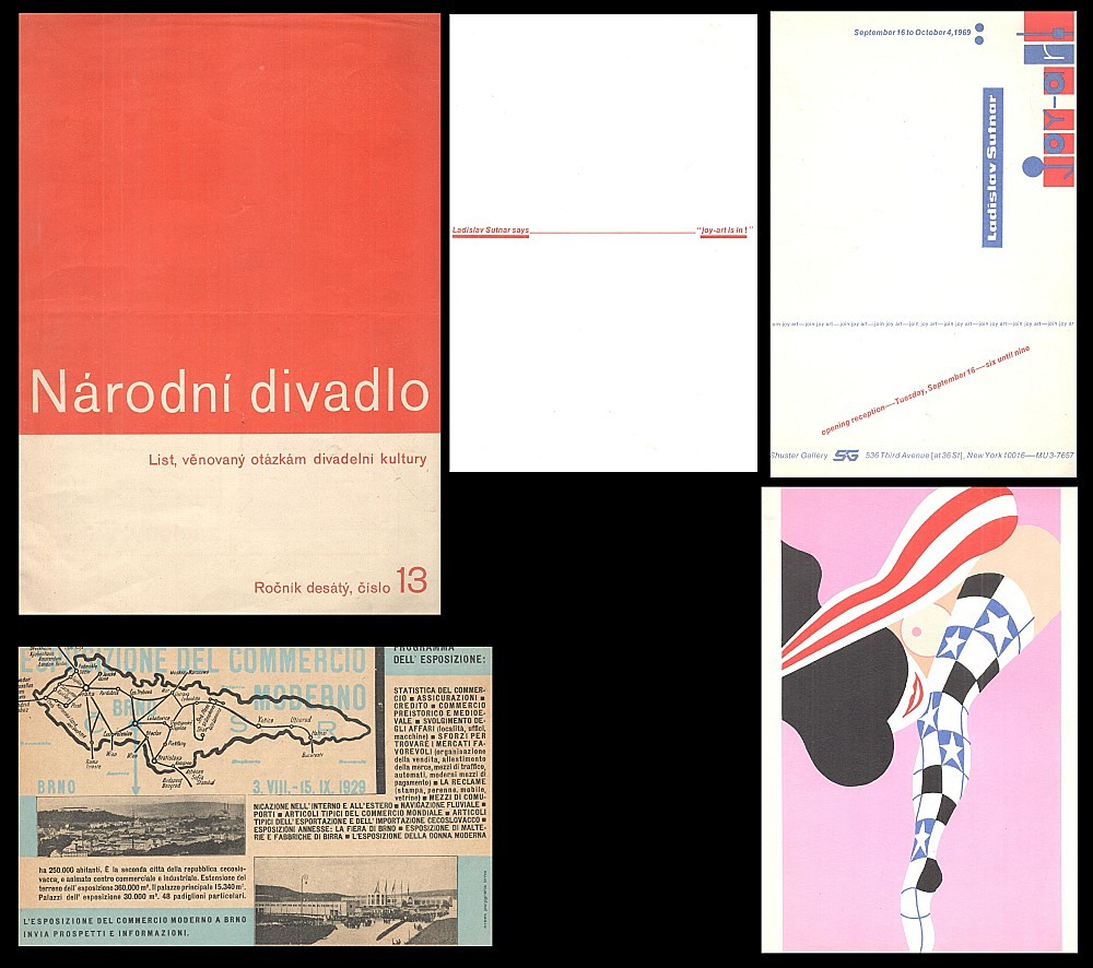 Ladislav Sutnar (1897 - 1976) - Konvolut 4 tisků