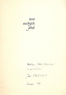 Jan Vladislav (1923 - 2009) - Šest suchých jehel pro Jiřího Johna