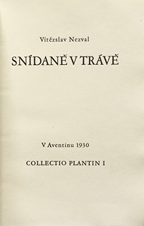 Marie Čermínová (Toyen) (1902 - 1980) - Vítězslav Nezval: Snídaně v trávě