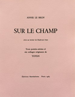 Marie Čermínová (Toyen) (1902 - 1980) - Annie Le Brun - Sur Le Champ