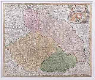 Johann Baptist  Homann  (1664 - 1724) - Mapa Čech 1742