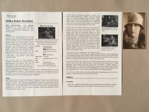Balek Brodská Milka - podpis na fotografii