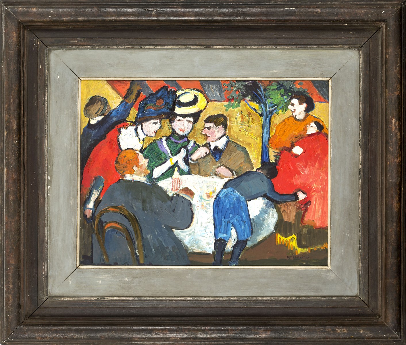 Antonín Procházka (1882 - 1945) - Společnost u stolu