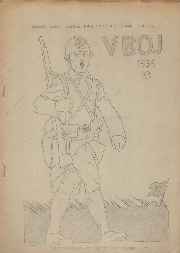 Vojtěch Preissig  (1873 - 1944) - V boj (cyklostyl 1947!)