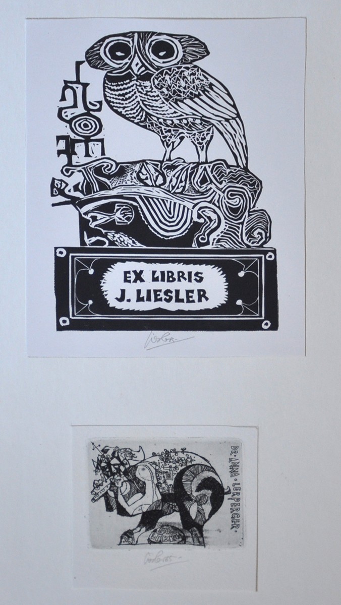 Josef Liesler  (1912 - 2005) - 2 x Ex Libris