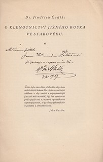 Jindřich Čadík (1891 - 1979) - O klenotnictví jižního Ruska ve starověku
