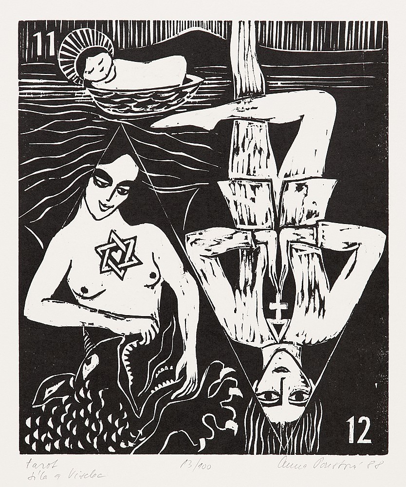 Anna Poustová (1940 - 2015) - Tarot - Síla a Viselec