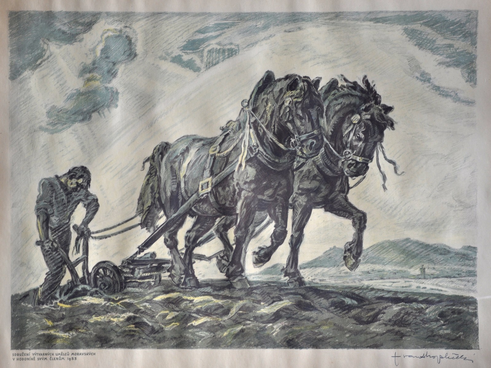 František Hoplíček (1890 - 1946) - Oráč