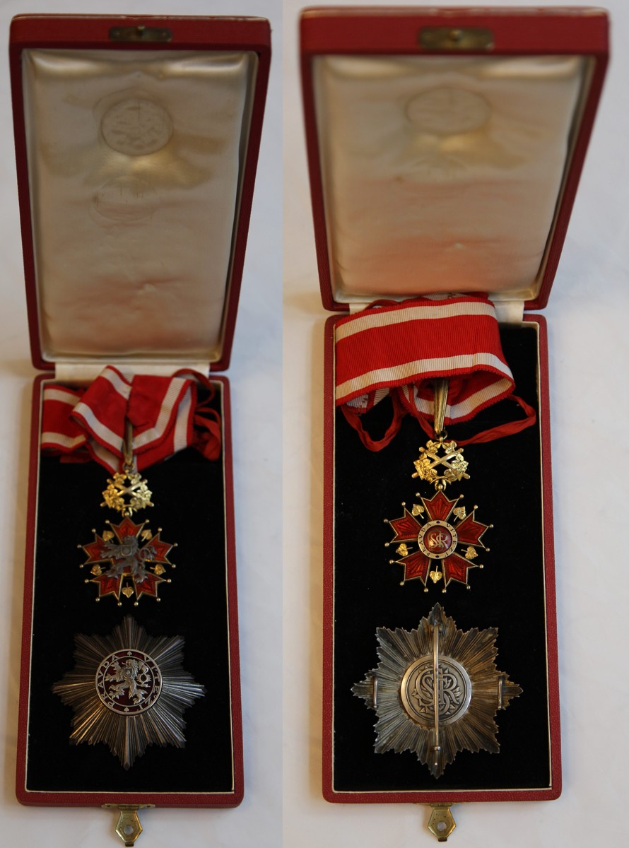 Czechoslovakia Military Order of the White Lion with Star 2nd Class RRR