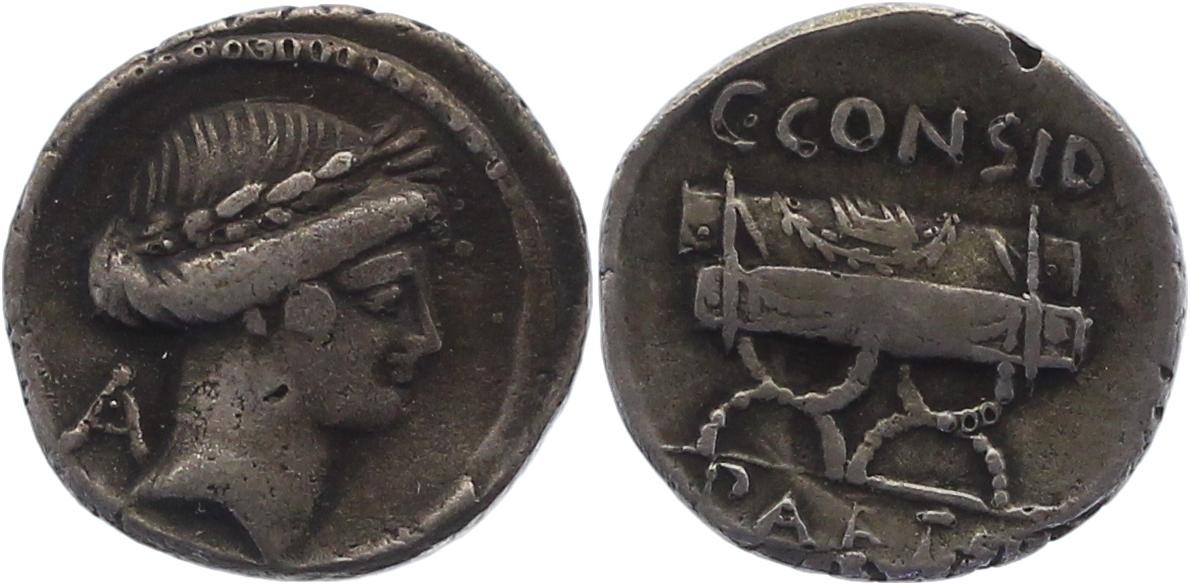 Roma. C. Considius Paetus. Denarius. 46 BC.