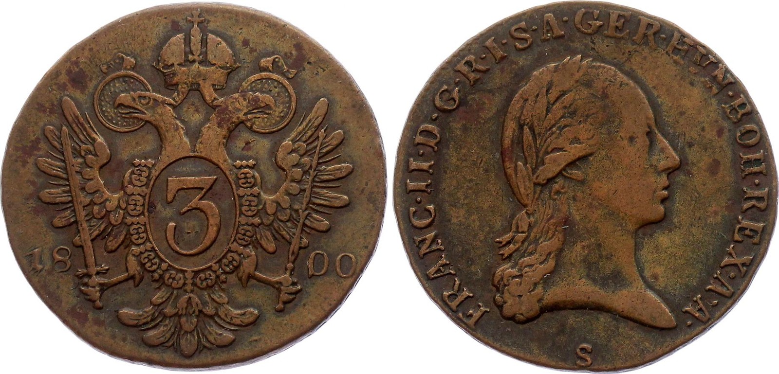 Austria 3 Kreuzer 1800 S