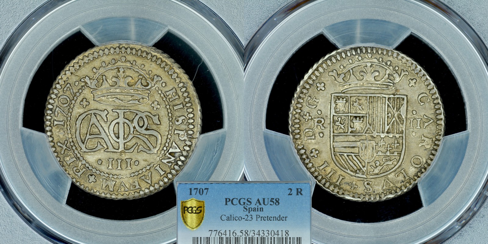 Spain 2 Reales 1707