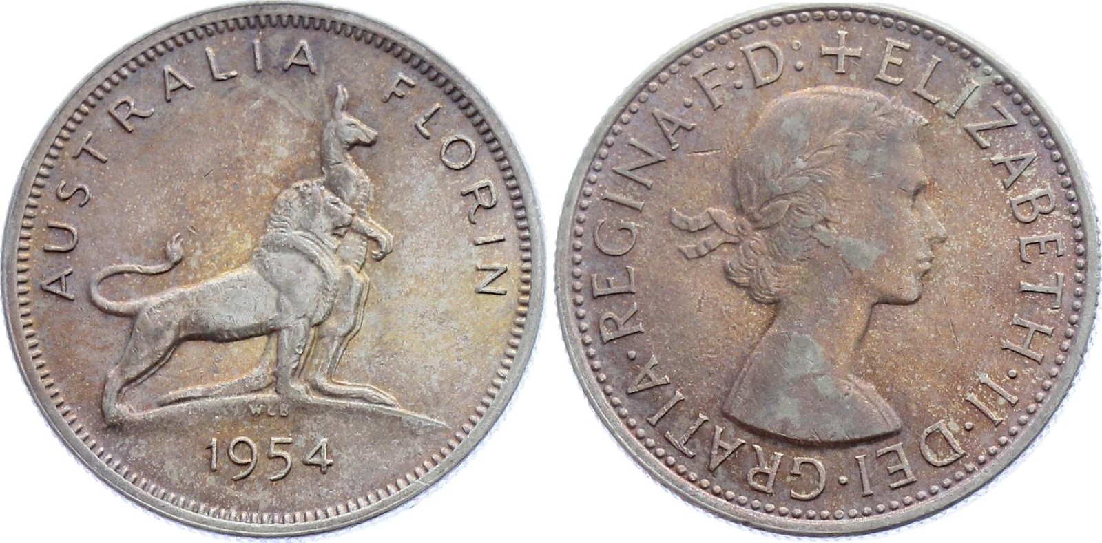 Australia 1 Florin 1954