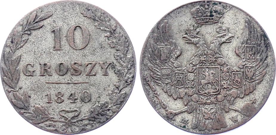 Russia - Poland 10 Groszy 1840 MW