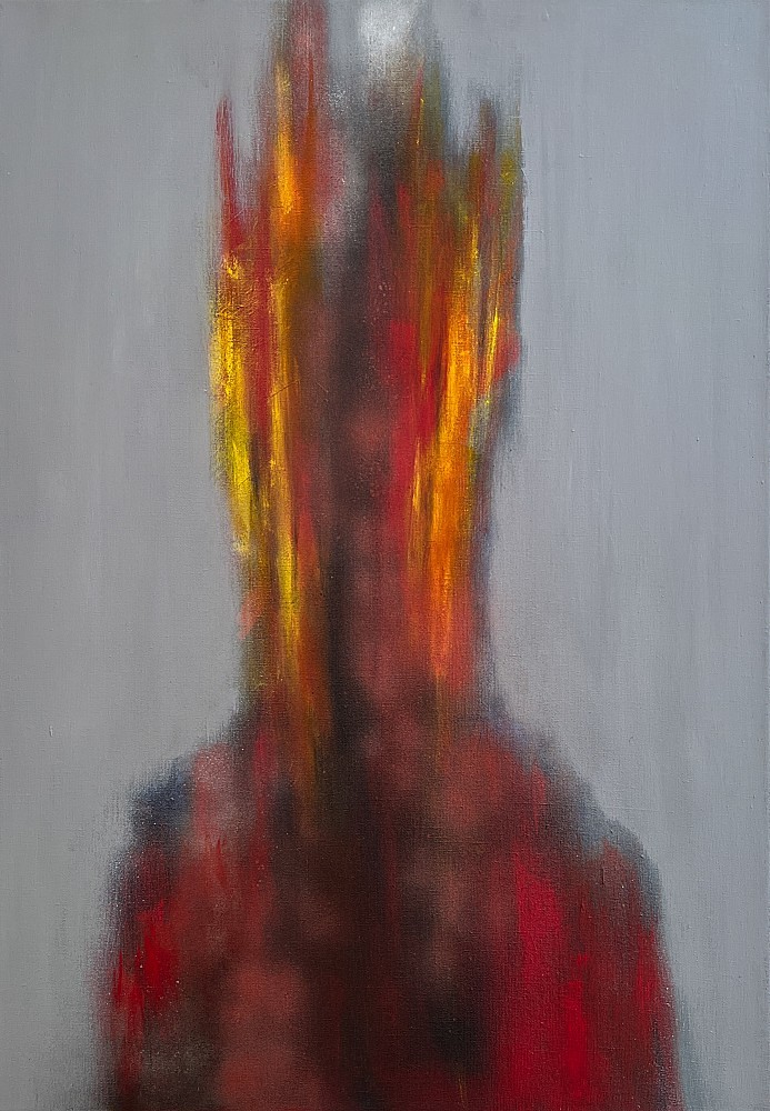 Milan Perič (1957) - Burning Heads III "RED Shirt"
