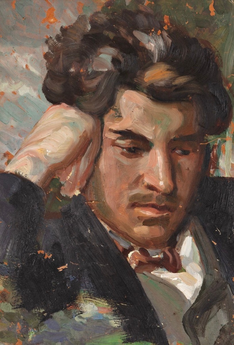 Jan Kojan (1886 - 1951) - Portrét mladého muže