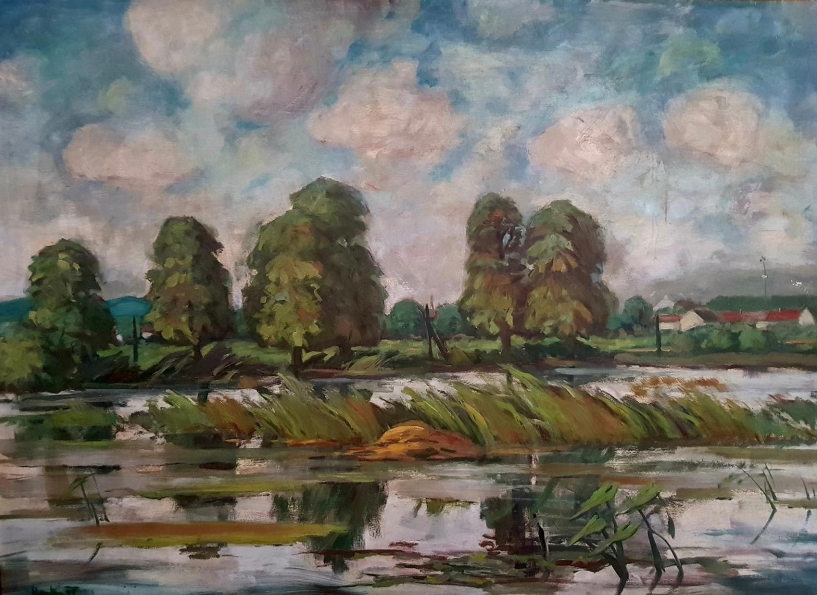 František Horký (1879 - 1936) - Letní partie z Jižních Čech / Velký formát