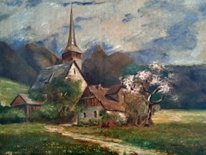 Ladislav Mednyánszky (1852 - 1919) - Cesta ke kostelu