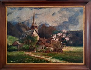Ladislav Mednyánszky (1852 - 1919) - Cesta ke kostelu