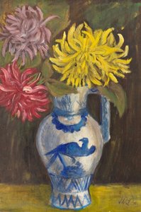 Marie Zlatníková-Mikanová (1901 - 1985) - Kytice chryzantém