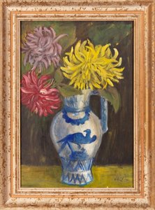 Marie Zlatníková-Mikanová (1901 - 1985) - Kytice chryzantém