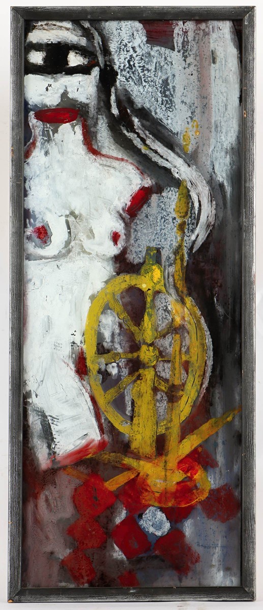 Josef Jíra (1929 - 2005) - K. J. Erben - Zlatý kolovrat (návrh k vitráži)