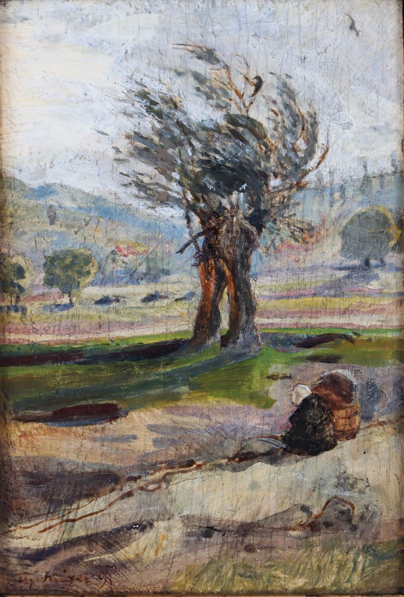 Hanuš Schwaiger (1854 - 1912) - Stará vrba u Hustopeč