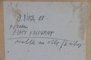 Josef Jíra (1929 - 2005) - K. J. Erben - Zlatý kolovrat (návrh k vitráži)