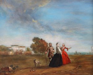 Norbert Grund (1717 - 1767) - Společnost na procházce