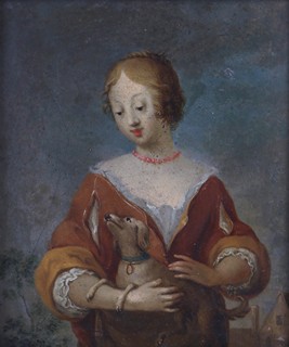Norbert Grund (1717 - 1767) - Dívka se psem